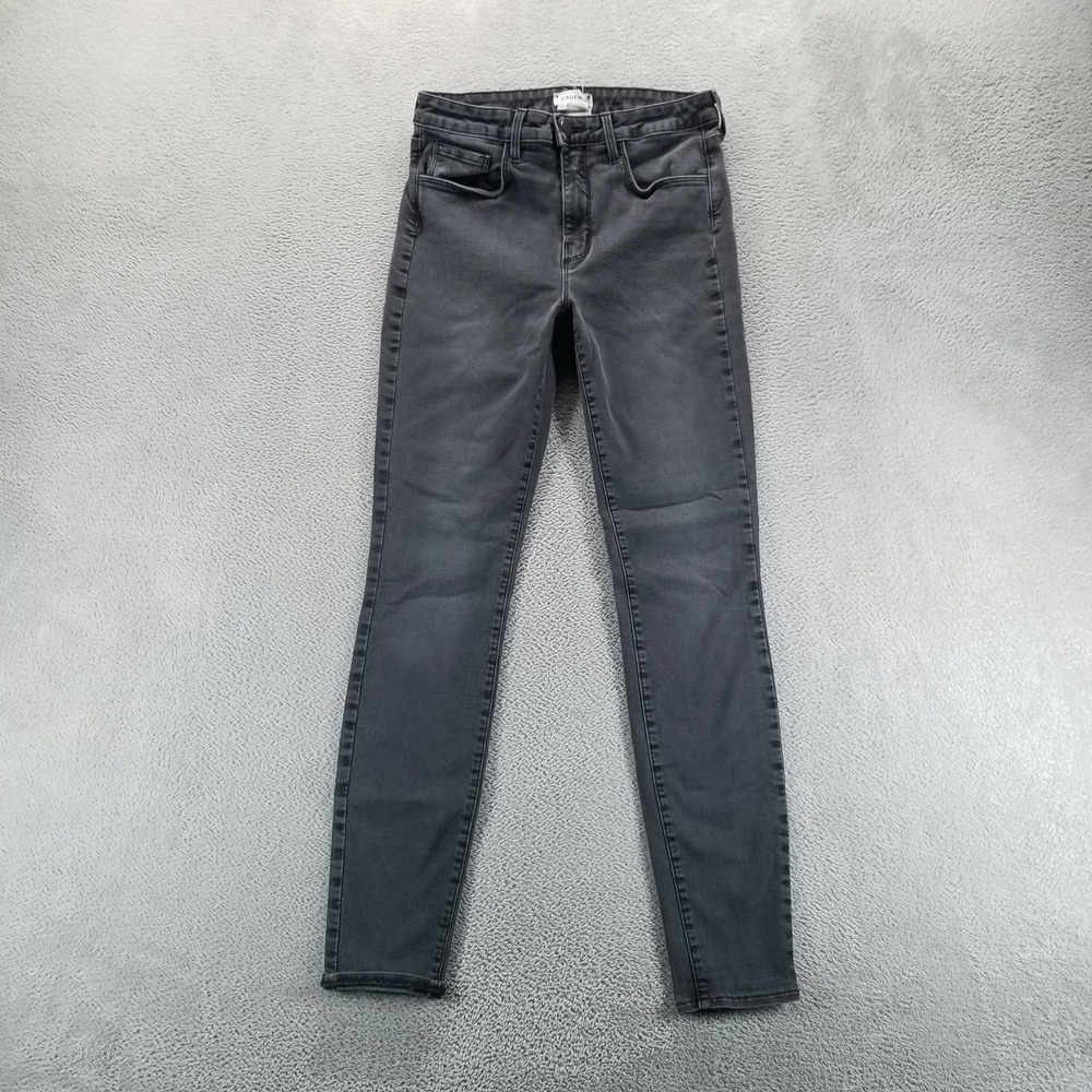 Lagence Jeans Womens 27 Gray Slim Skinny Mid Rise Stretch Charcoal Wash Denim